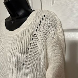 NWT B.P. Cream Egret Cotton Cable-knit Sweater - Women’s Large